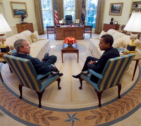 Bush with Obama